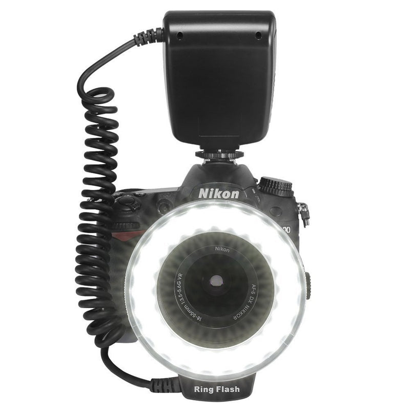 HD-130 48pcs Macro LED Ring Flash Bundle with 8 Adapter Ring for Canon Nikon Pentax Olympus