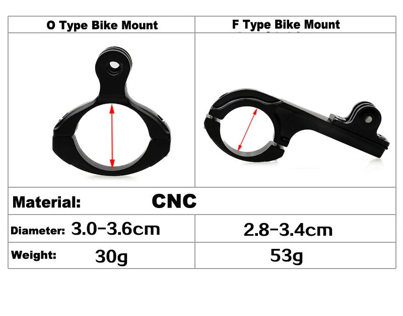 Bike Handlebar Mount Bicycle Motorcycle CNC Aluminum Holder for Gopro Hero 5 6 4 3+ SJCAM Xiaoyi 4K