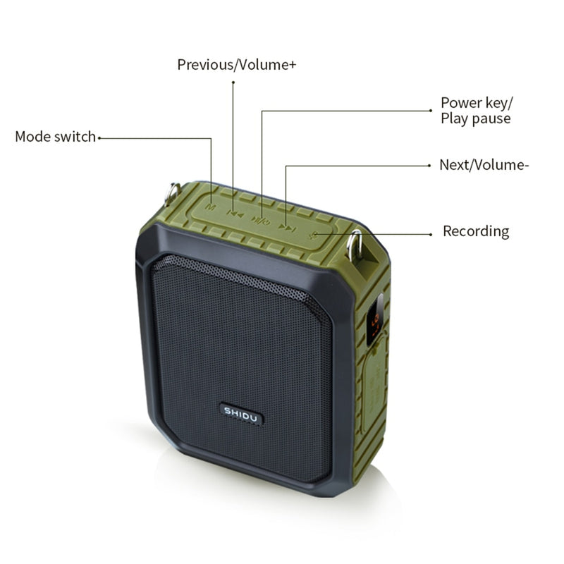 Portable Voice Amplifier with Wireless Microphone IPX5 Waterproof Bluetooth Speaker