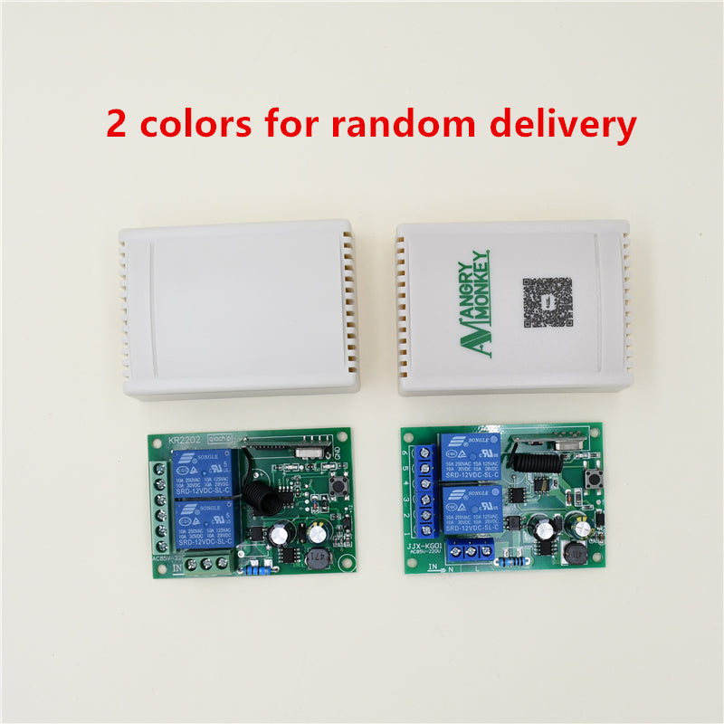 433Mhz Universal Wireless Remote Control Switch AC 250V 110V 220V 2CH Relay Receiver Module and 5pcs