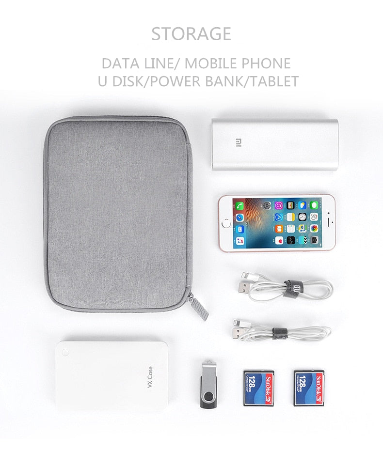 Digital Storage Bag USB Data Cable Organizer Earphone Wire Bag Pen Power Bank Travel Kit Case