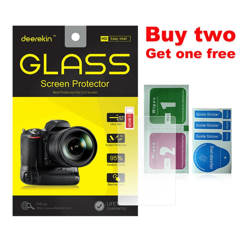 Deerekin 9H Tempered Glass LCD Screen Protector w/ Top LCD Film for Nikon Z7 Z6 D7500 D7200 D7100