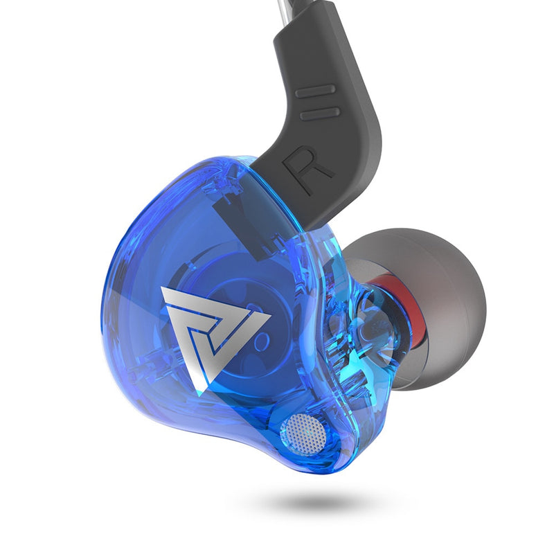 QKZ AK6 Copper Driver HiFi Wired Earphone Sport Running  Headphones Bass Stereo Headset