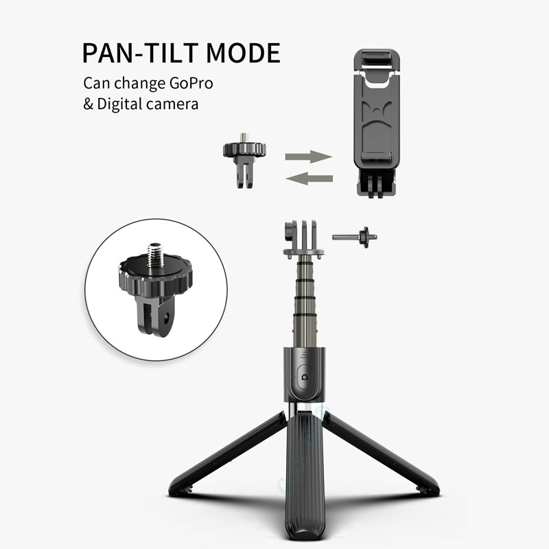 High quality Wireless bluetooth Selfie Stick Tripod With Remote Palo Selfie Extendable Foldable