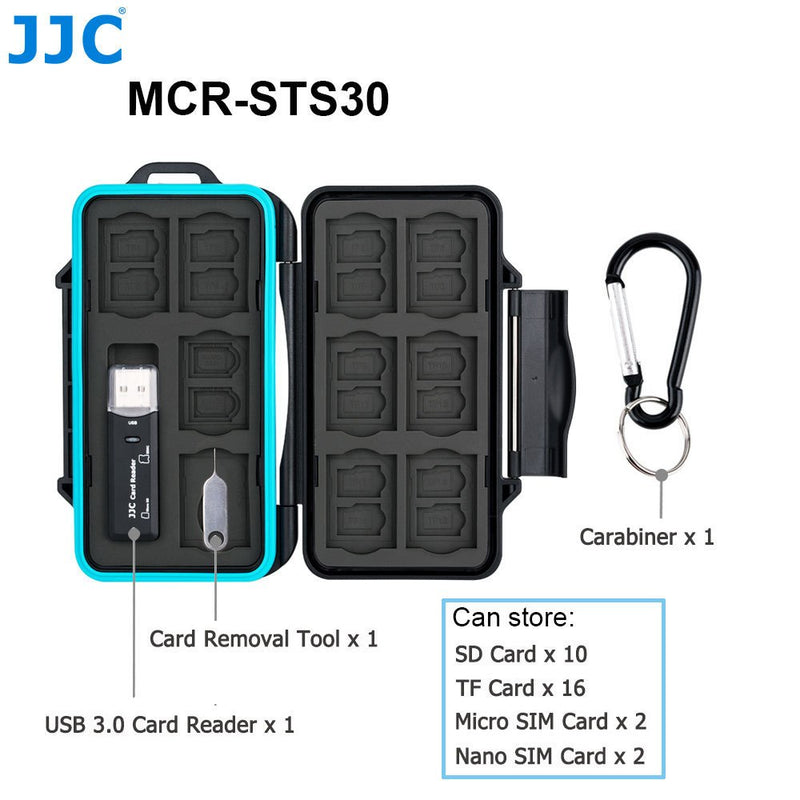 JJC Memory Card Holder SD Micro SD TF Phone Nano SIM Cards Storage Case for Iphone /Canon Camera
