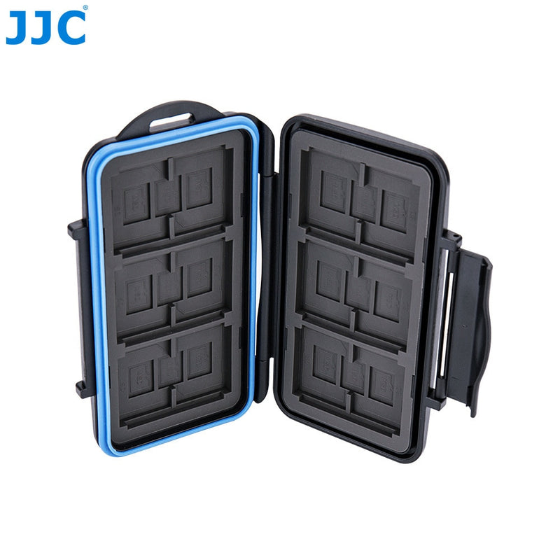 JJC Memory Card Storage SD/MSD/CF Cards Case Water-Resistant Box