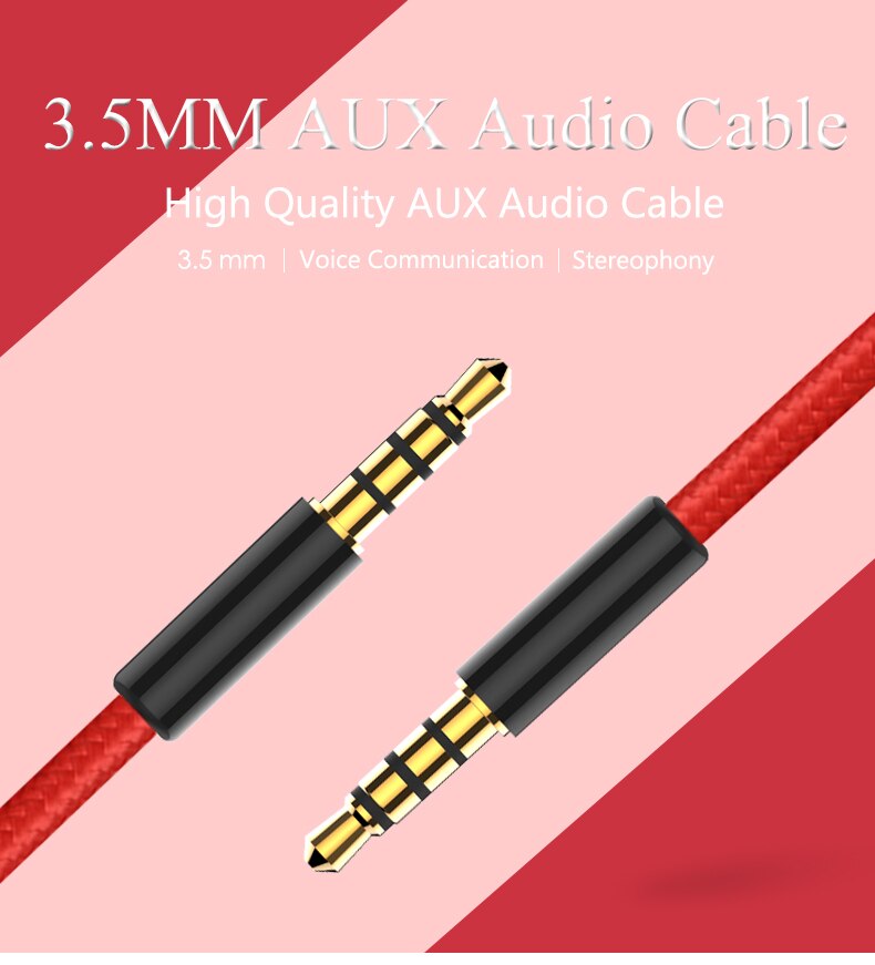 Jack 3.5 Audio Cable 3.5mm Speaker Line Aux Cable Car Headphone Audio Jack