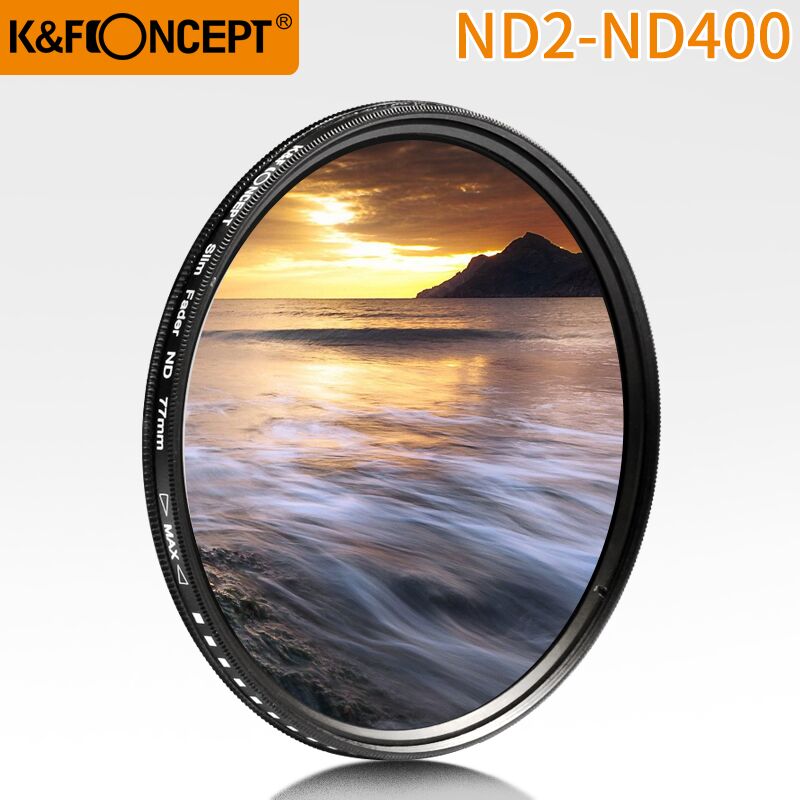 K&amp;F CONCEPT 52MM 55MM 58MM 62MM 67MM 72MM 77MM Slim Fader Variable ND Lens Filter Adjustable ND2
