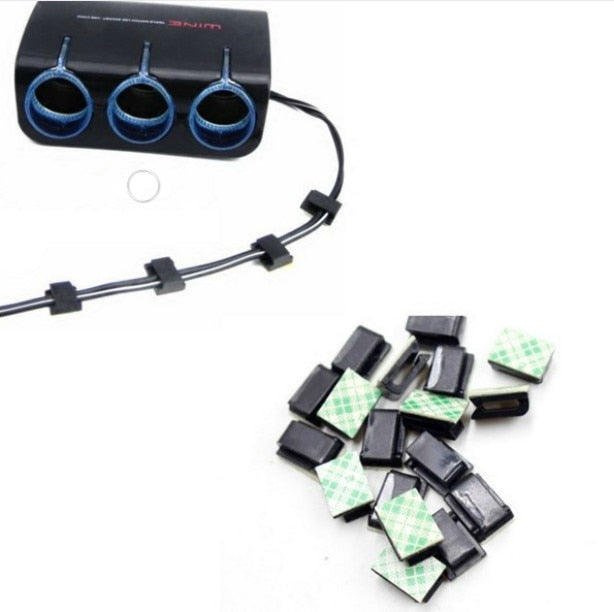 KEITHNICO 30Pcs Driving Recorder Cable Holder Fixer Clips Organizer Adhesive Charger Cord Management