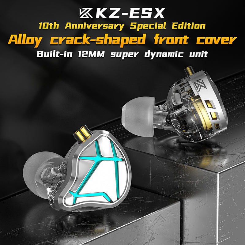 KZ ESX Special Edition Wired Earphones 12MM Dynamic Bass Earbuds Noise Cancelling HIFI Headset
