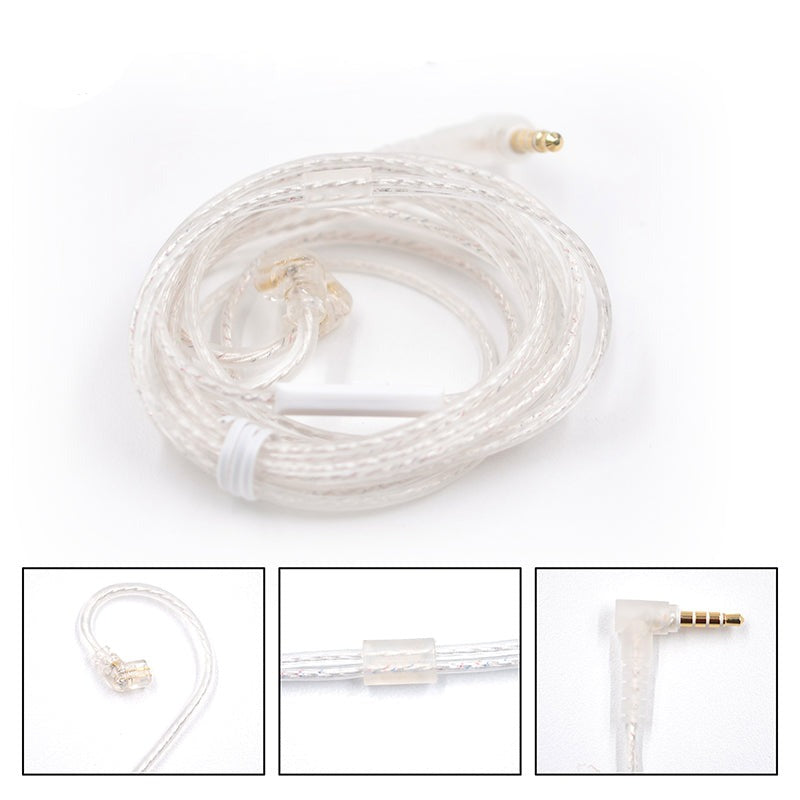 KZ Headphones Silver Plated Upgrade Cable 2PIN 0.75mm High-purity Silver Plated Flat Cable