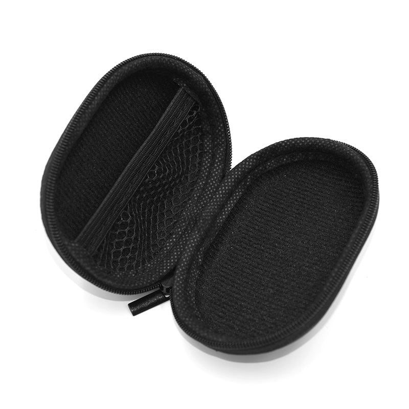 KZ Oval logo Storage Bag Headphones PU Zipper Storage Box Black Portable Hold Storage Box Suitable