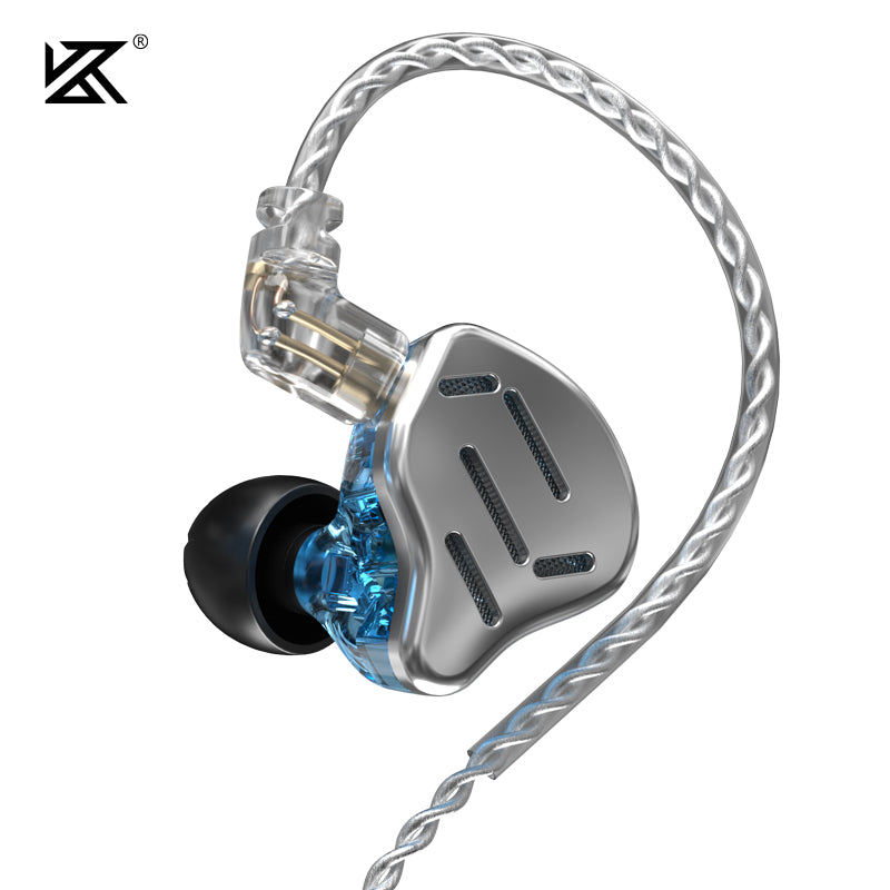 KZ ZAX Headset 16 Units HIFI Bass In Ear Monitor Hybrid Earphones Noise Cancelling Earbuds 7BA+1DD