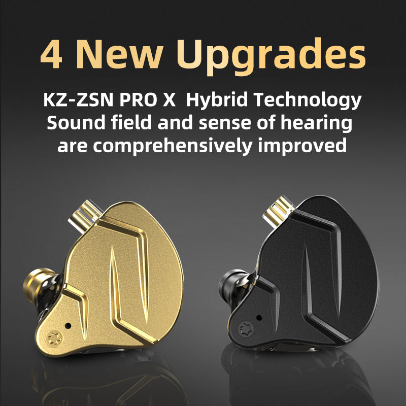 ZSN Pro X Metal Earphones 1BA+1DD Hybrid Technology HIFI Bass Earbuds Ear Monitor Noise Cancelling