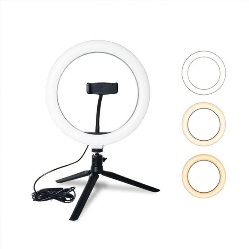 LED Ring Light Studio Photo Video Dimmable Lamp Tripod Stand Selfie Camera Phone