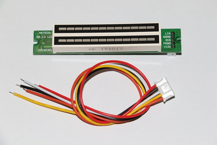 LINK1 /Welded/Dual 12 Level indicator VU Meter Music Audio Level Meter Stereo Amplifier Board AGC
