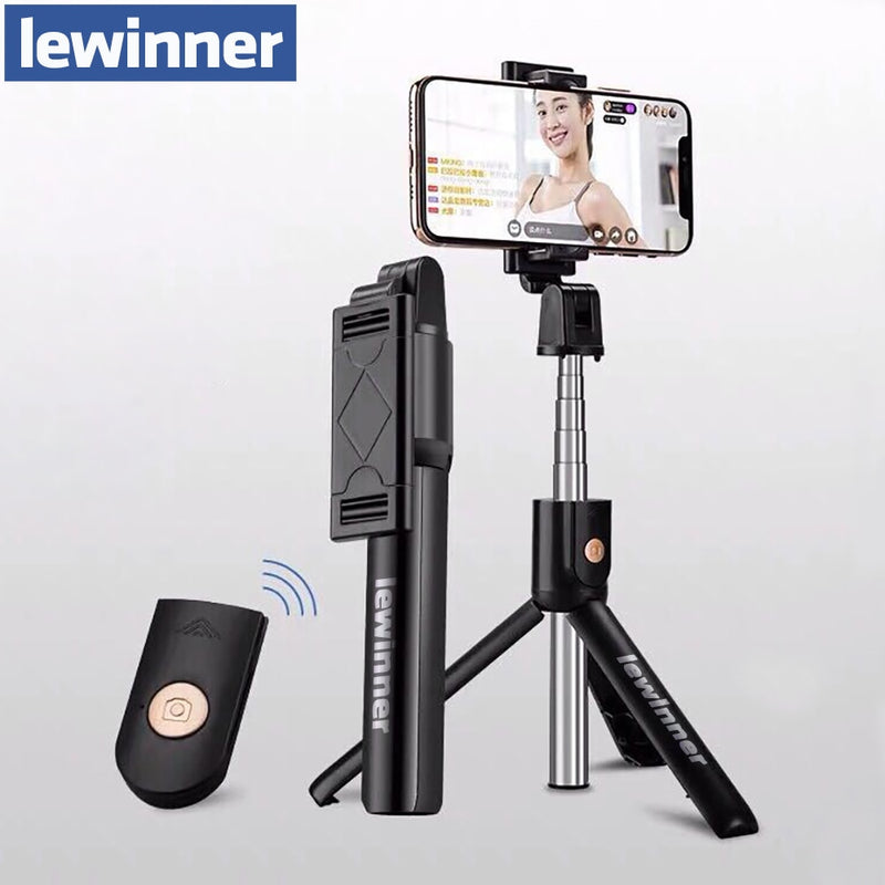 Lewinner 3 in 1 Wireless Bluetooth Selfie Stick for iphone/Android Foldable Handheld Monopod Shutter