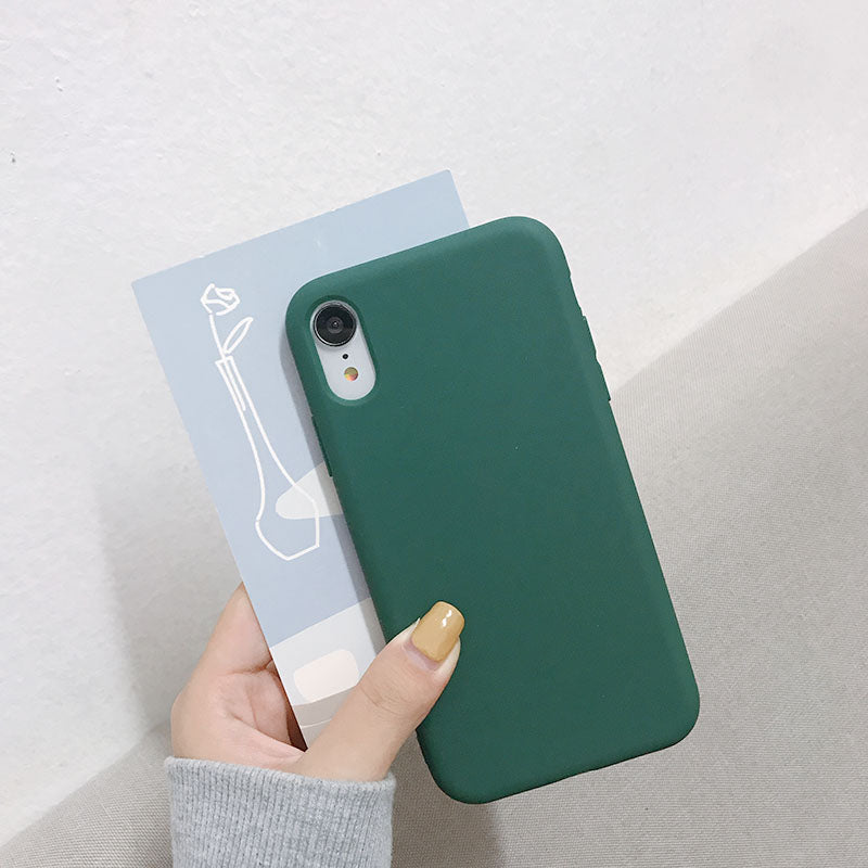 Luxury Silicone Phone Case for iPhone 11 12 Pro Max mini Soft Candy Cover