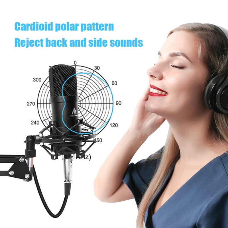 Condenser Microphone Professional Podcast Studio Microphone Audio 3.5mm Computer Mic for Gaming