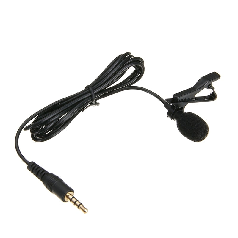 MAYITR Microphone Lavalier Lapel Clip-on Omnidirectional Condenser Wired Mic for Smart Phone