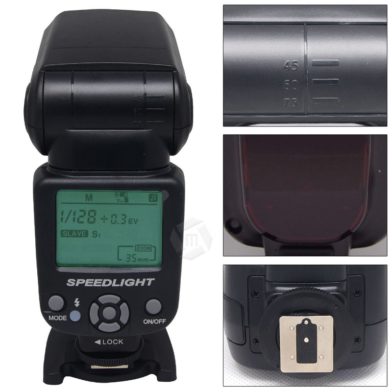 Mcoplus TR-950 LCD Flash Universal Mount Speedlite for Canon Nikon Pentax Olympus DSLR Camera