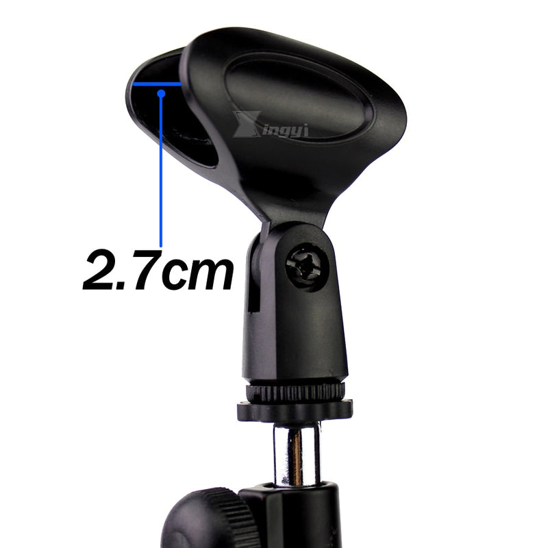 Metal Desktop Handheld Microphone Stand Tripod Table Desk Clip Clamp Mic Holder Mount Shock For