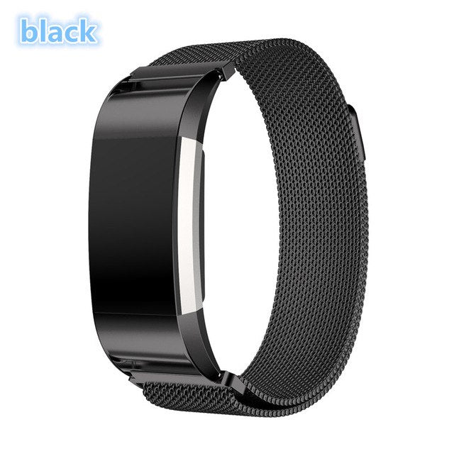 Milanese Loop for Fitbit Charge 2 Hr Band Strap Replacement Wrist Bracelet Stainless Steel for Fit