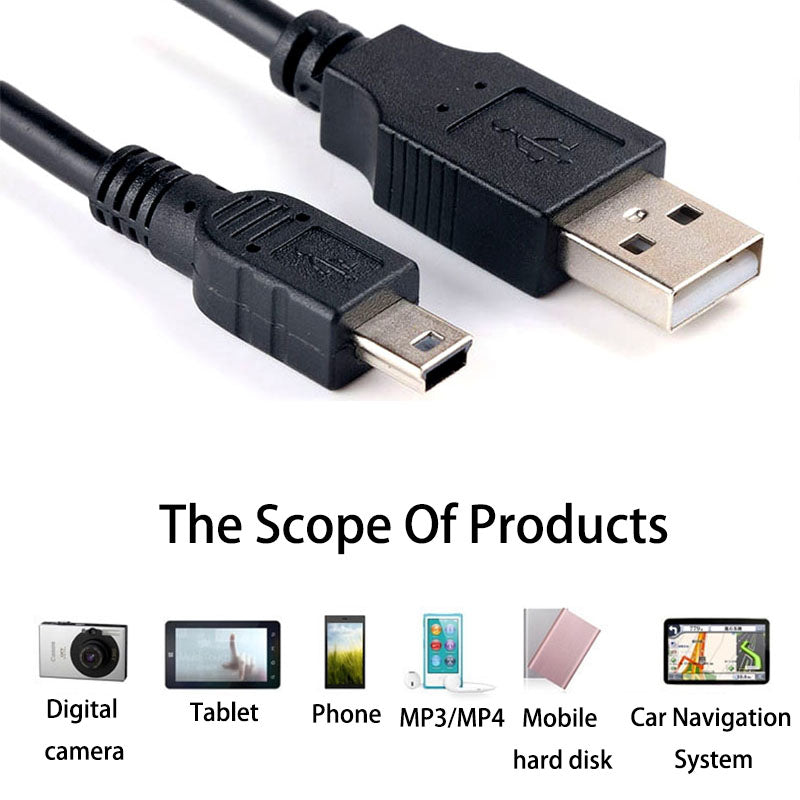 Mini USB to USB Fast Data Charger Cable for MP3 MP4 Player Car DVR GPS Digital Camera HDD mini usb