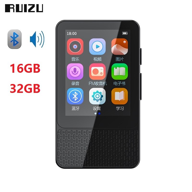 M18 Bluetooth 5.0 MP3 Player 2.4inch Touch Screen HiFi Music Player with FM Radio