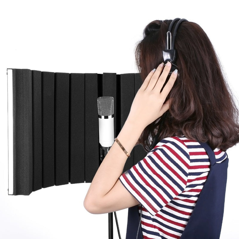 Neewer Foldable Microphone Acoustic Isolation Shield with Lightweight Metal Alloy, Acoustic Foams,