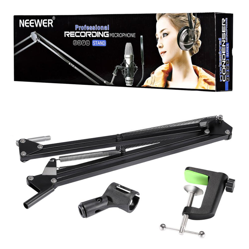 Neewer NB-35 Broadcasting Studio Microphone Mic Stand Boom Scissor Suspension Arm Mount Shock