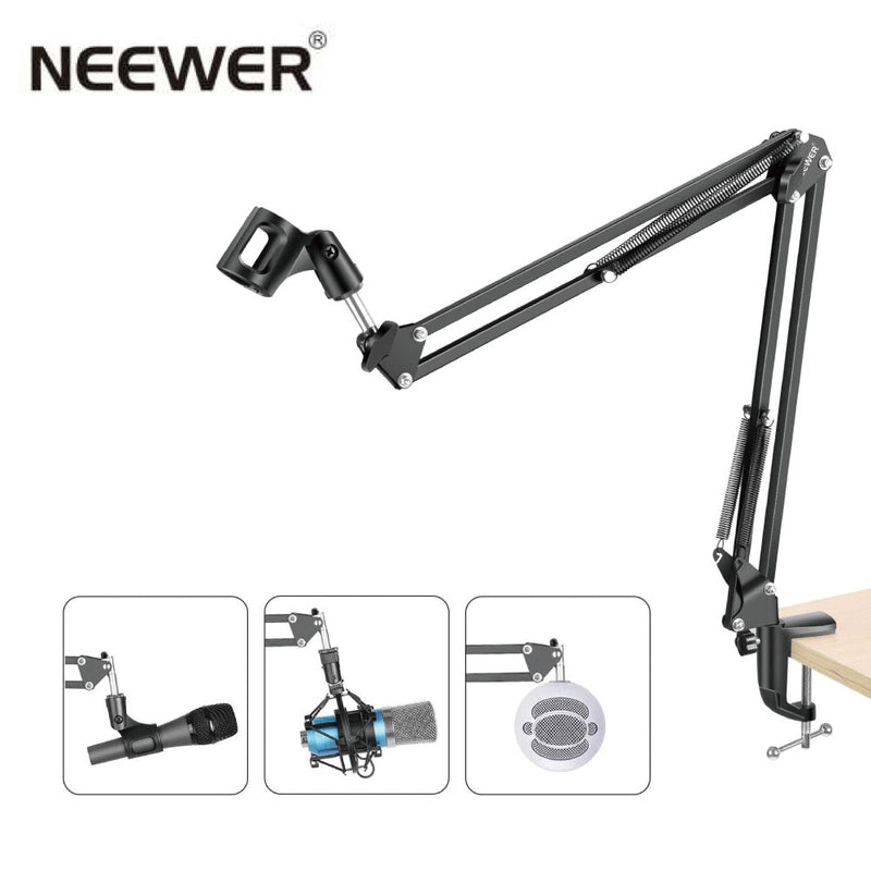 Neewer NB-35 Broadcasting Studio Microphone Mic Stand Boom Scissor Suspension Arm Mount Shock
