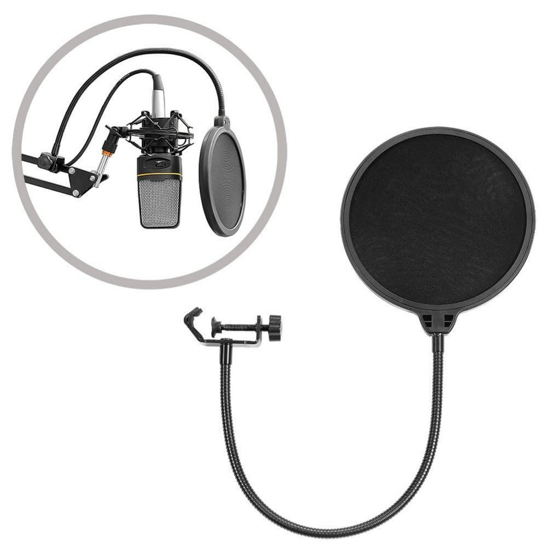 Neewer NB-35 Microphone Suspension Arm Stand Clip Holder and Table Mounting Clamp Pop Filter