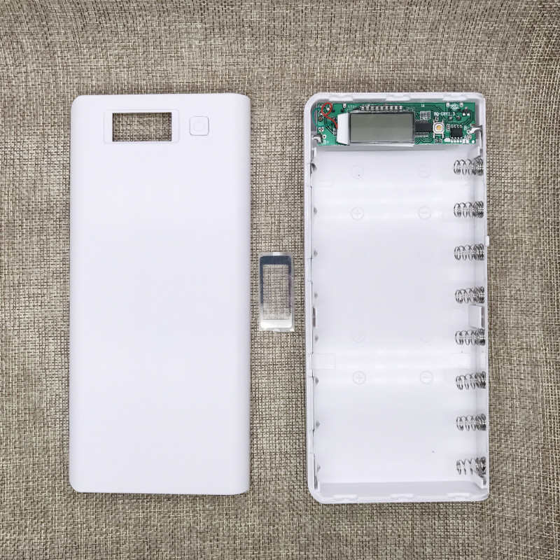 New DIY 8x18650 Portable Battery Power Bank Shell Case Box LCD Display Dual USB Powerbank Box KIT