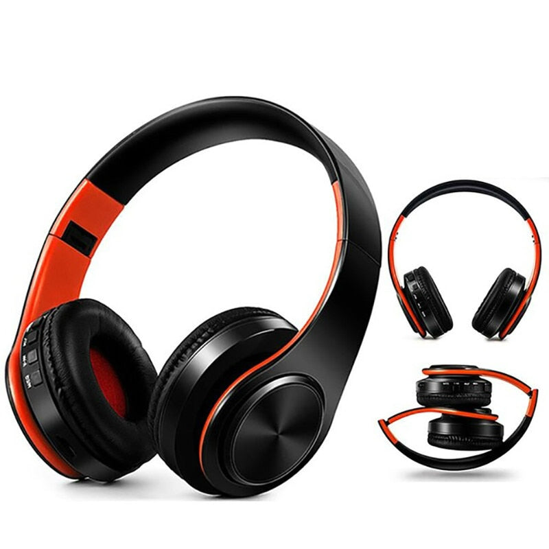 New Portable Wireless Headphones Bluetooth Stereo Foldable Headset Audio Mp3 Adjustable Earphones
