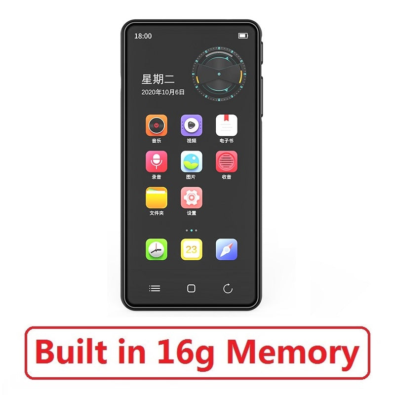 H8 Android WiFi MP4 Player Bluetooth 5.0 Full Touch Screen 4inch 16GB Music Video Player with Radio