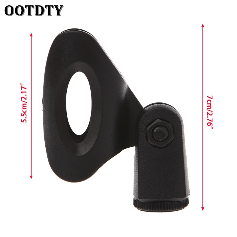OOTDTY Flexible Microphone Mic Stand Accessory Plastic Clamp Clip Holder Mount Black