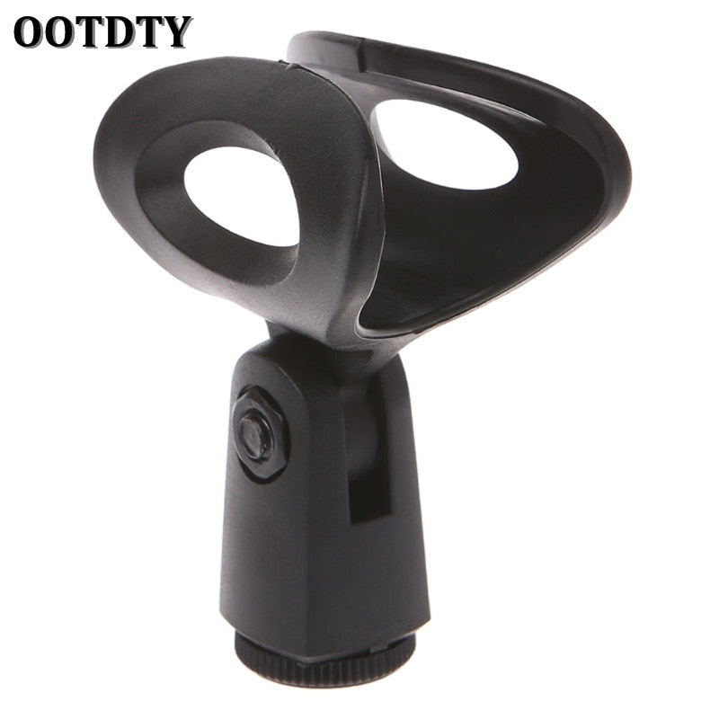 OOTDTY Flexible Microphone Mic Stand Accessory Plastic Clamp Clip Holder Mount Black