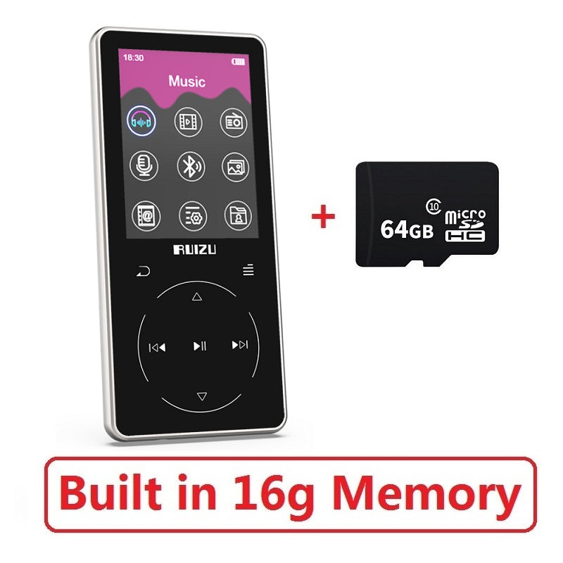 D16 MP4 Player 8GB/16GB 2.4 inch Screen Bluetooth FM Radio Voice Recorder E-Book