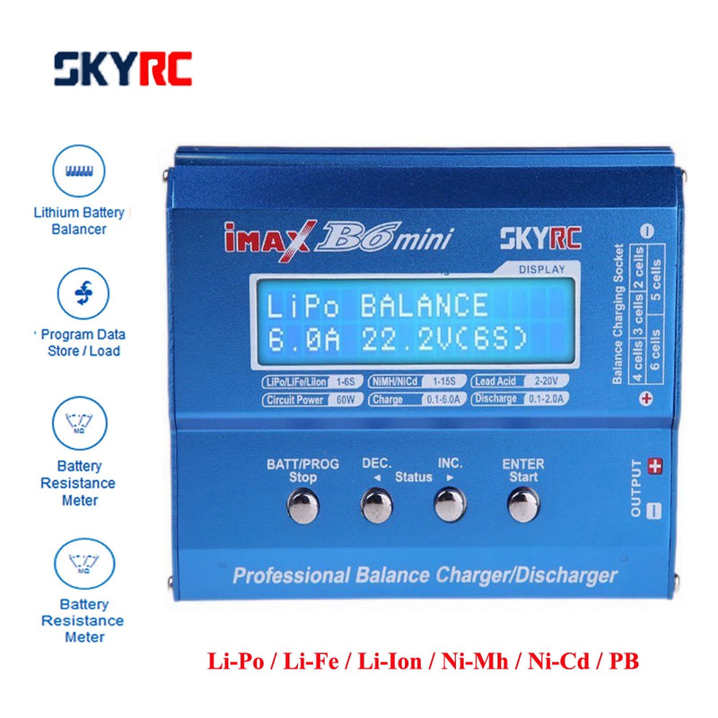 Original SKYRC IMAX B6 MINI Balance Charger-Discharger For RC Helicopter Re-peak NIMH/NICD
