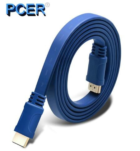 Flat Slim HDMI Cable Cord Gold-Plated Tip Oxygen-Free Copper 4K