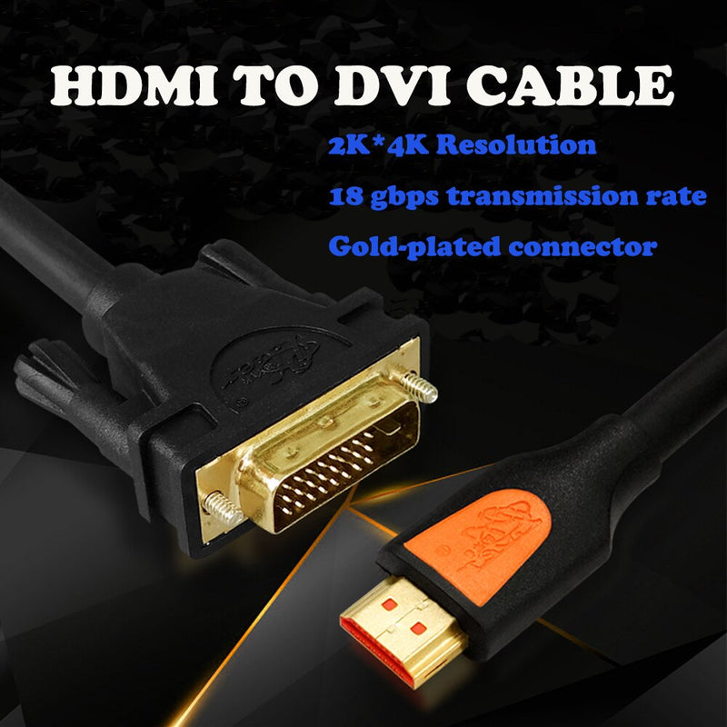 HDMI to DVI Cable DVI to HDMI Cord Audio Video Cable DVI HDMI male to male cable