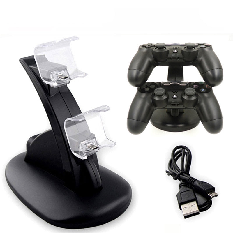 PS4 Controller Charger Dock LED Dual USB ps 4 Charging Stand Station Cradle