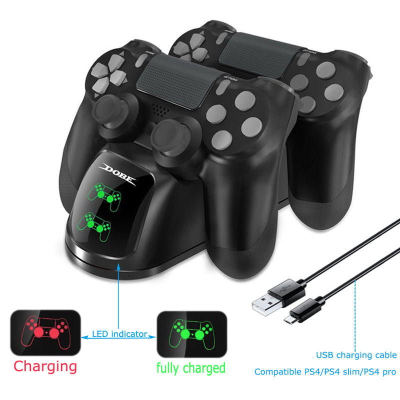 PS4 Controller Joypad Joystick Handle USB Charger Dual USB Fast Charging Dock Station for