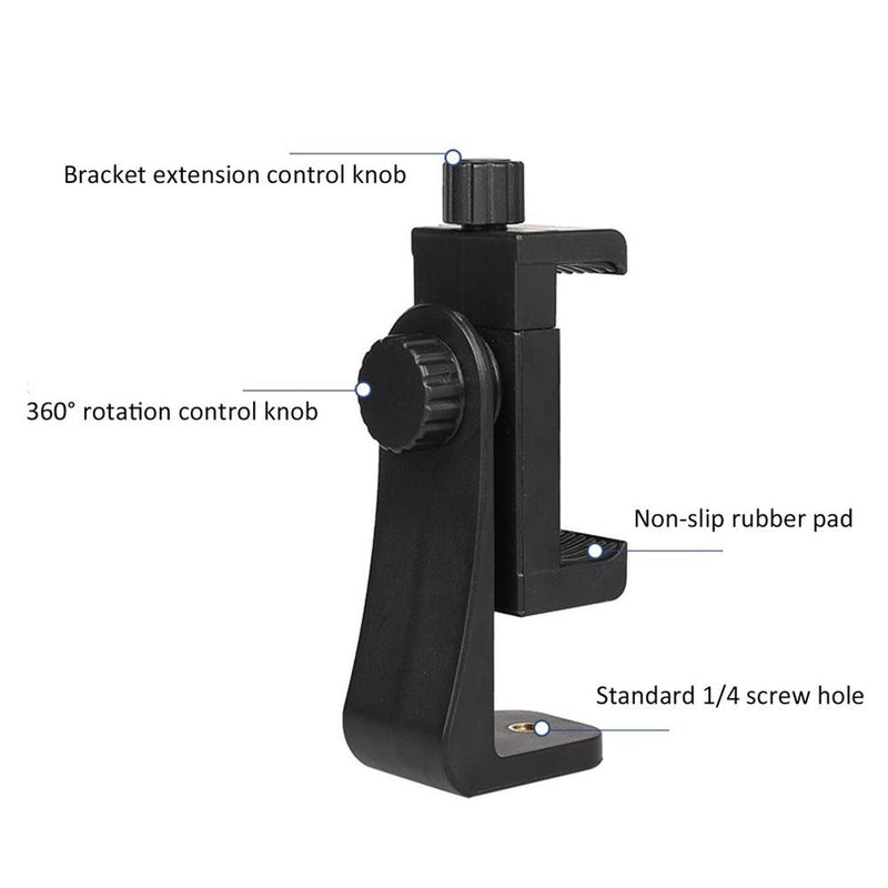 Phone Tripod Mount Adapter Clip Support Holder Stand Vertical & Horizontal Video Shooting