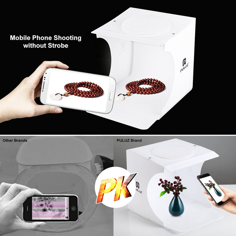 Portable 2 LED Panels Folding lightbox Photography Photo Studio Softbox Lighting Kit Light box for