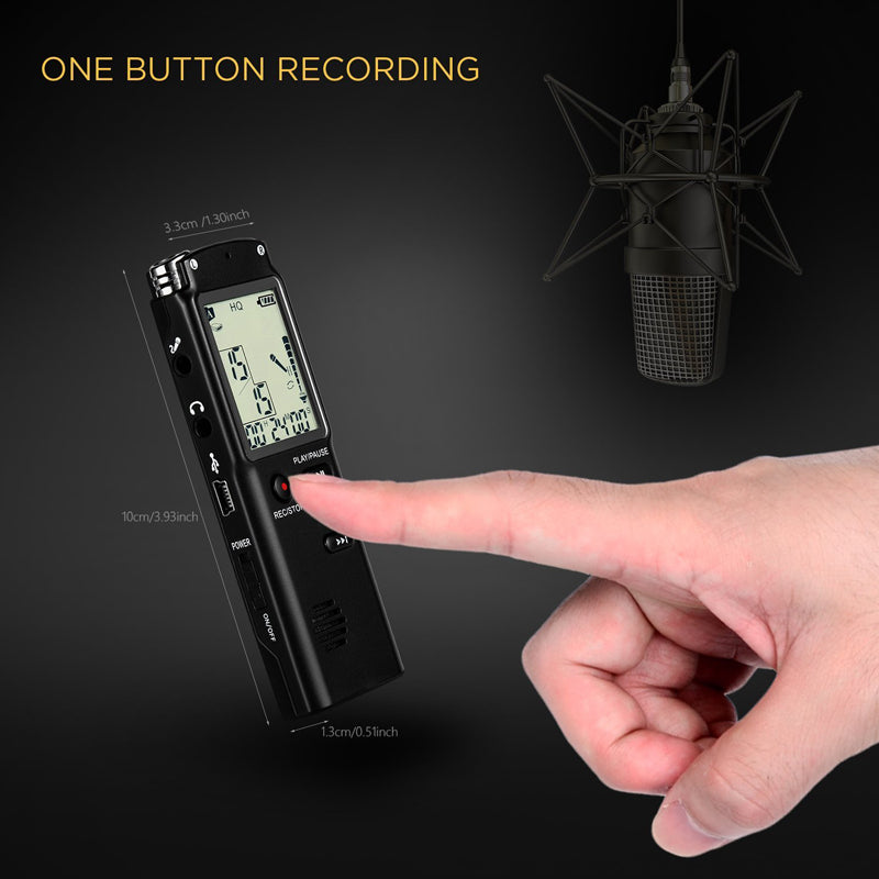 Portable 32GB Original Voice Recorder USB Professional 96 Hours LCD Dictaphone Digital Audio Voice