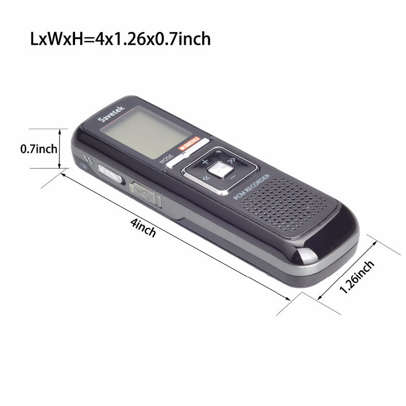 Portable 8GB 384KBPS Voice Activated 650h USB Digital Audio Voice Recorder Dictaphone Stereo MP3