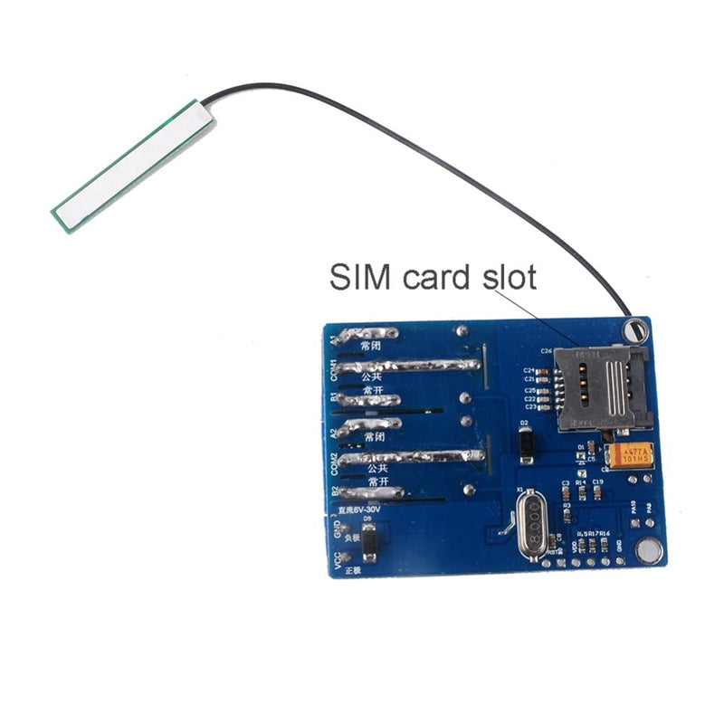 RCmall 2 Channel Relay Module SMS GSM Remote Control Switch SIM800C STM32F103CBT6 for Greenhouse