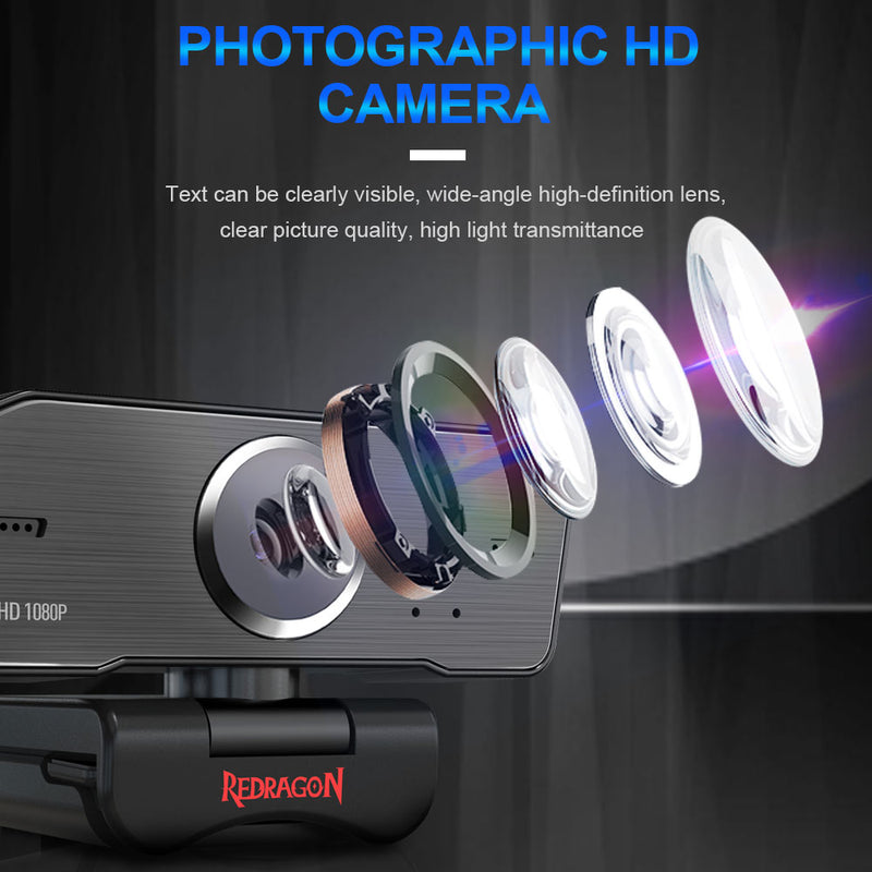 GW800 HITMAN USB HD Webcam Built-in Microphone Smart 1920x1080P 30fps Web Cam for Desktop & Laptops